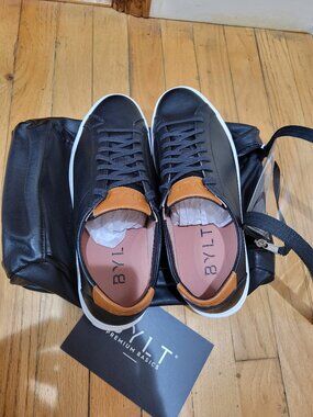 Beautiful black and tan sneakers NWT